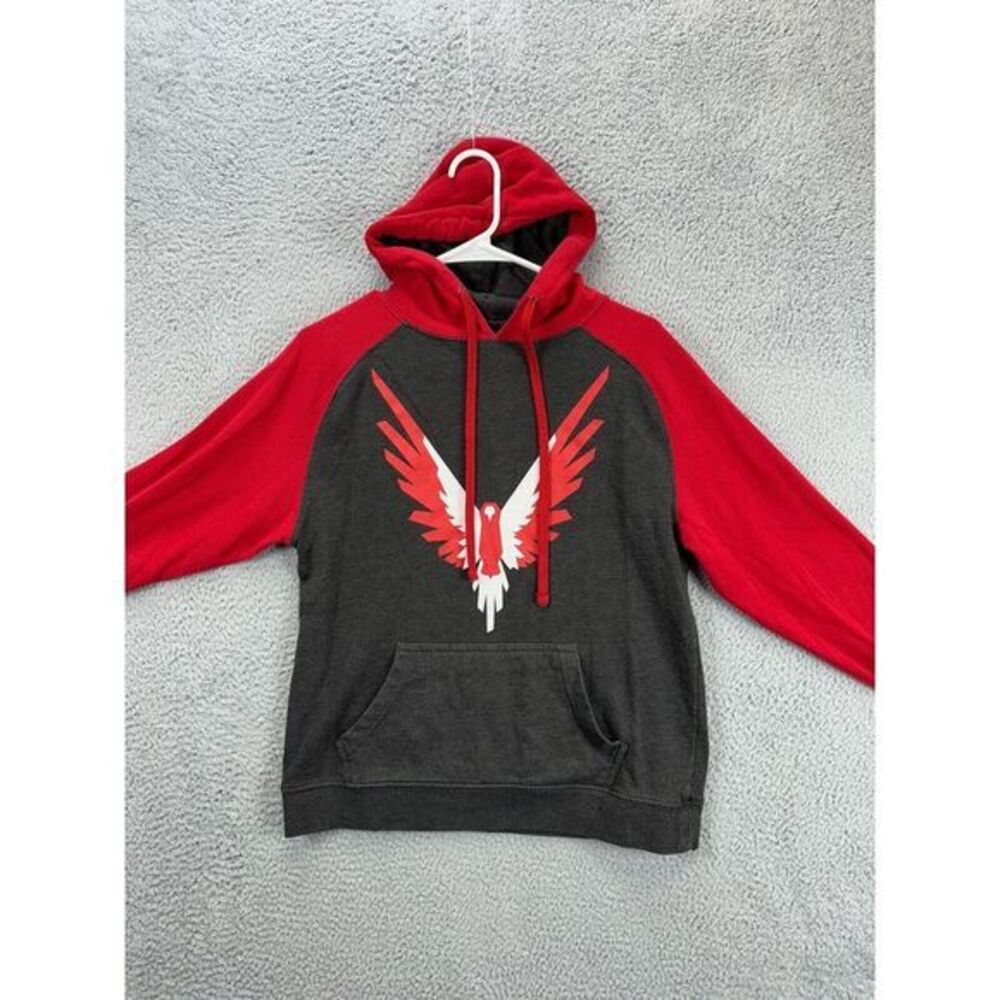 Maverick Logan Paul Sweater Mens XS Black Red Hoodie Graphic Sweatshirt Pullover